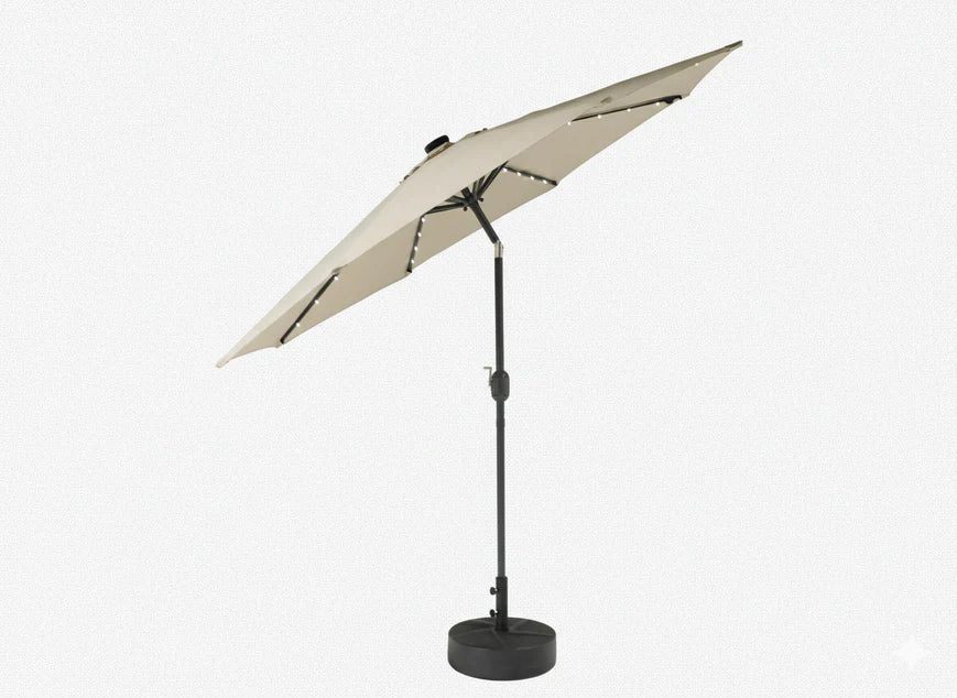 QUITASOL VENECIA INCLUYE BASES Y LUCES LED BEIGE