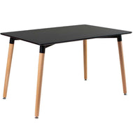 Mesa MDF negra 130 x 80 cm