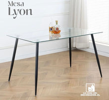 Cargar imagen en el visor de la galería, Mesa Lyon patas negras 130 x 80
