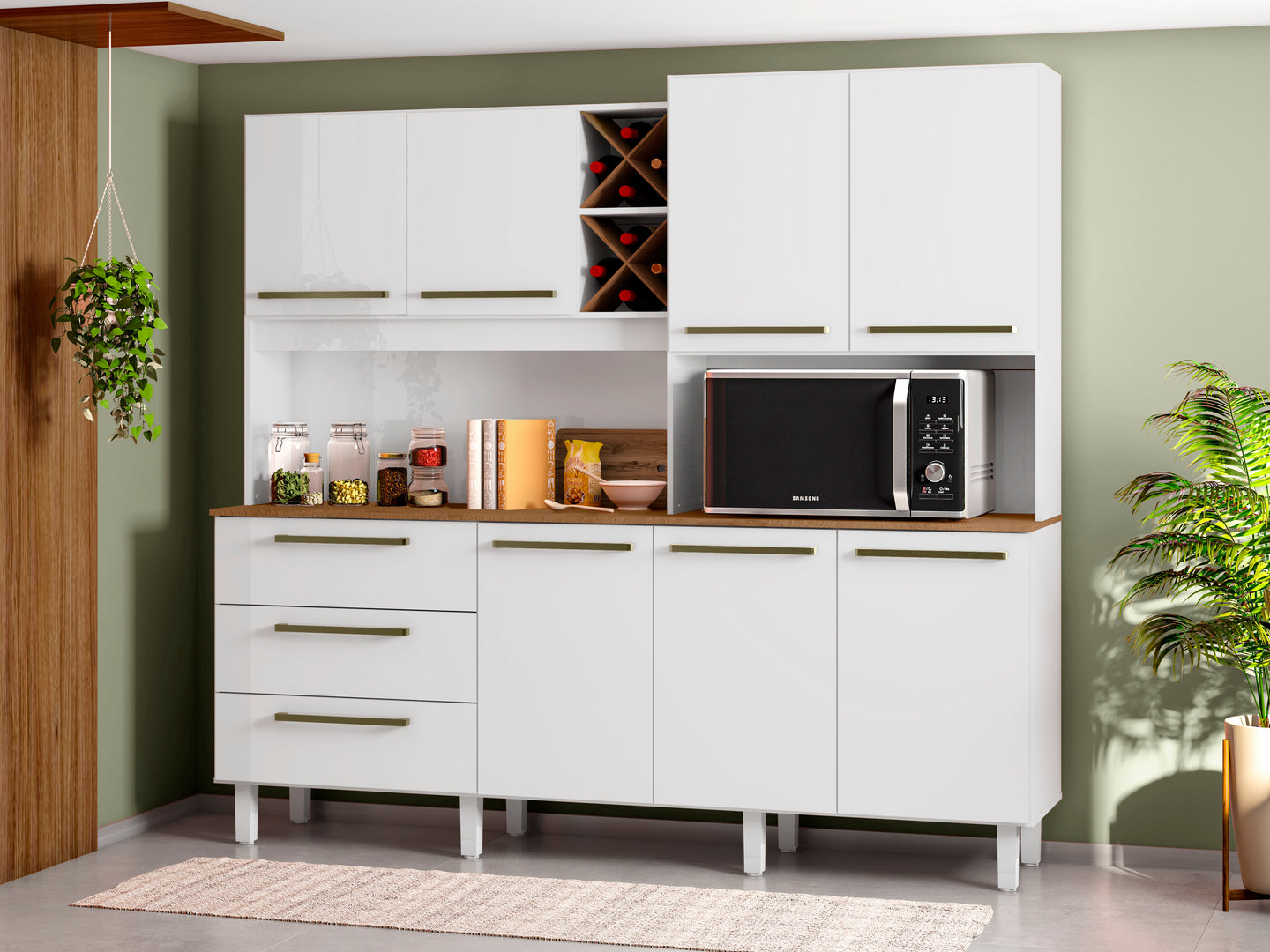 Mueble de Cocina Ajax Blanco / Natura