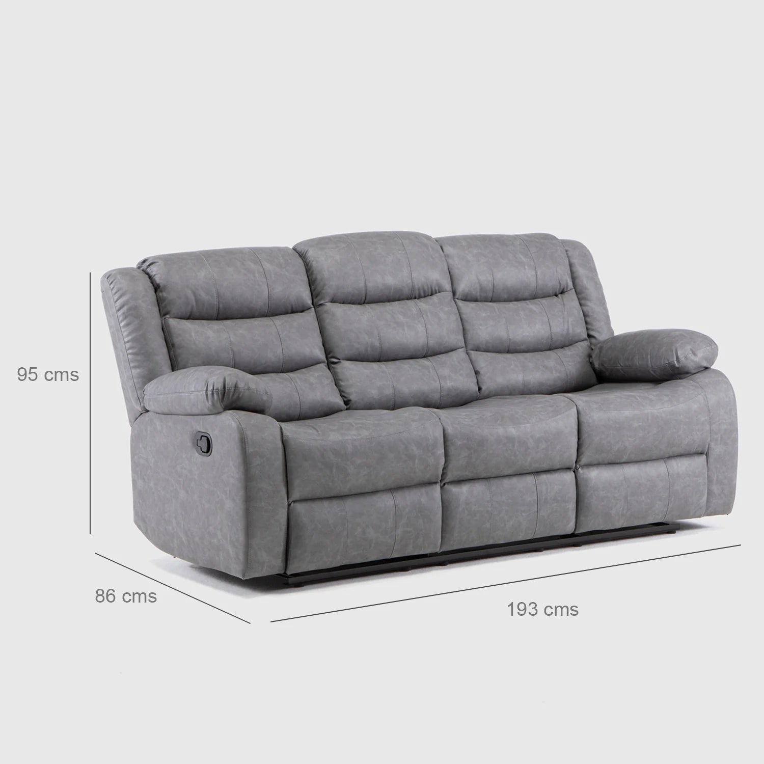 BERGER ROMA GRIS 3C RECLINABLE