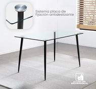 Mesa Lyon patas negras 130 x 80