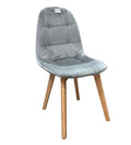 Silla capitonés felpa gris