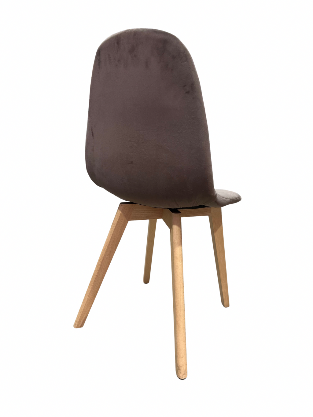 Silla capitonés felpa café