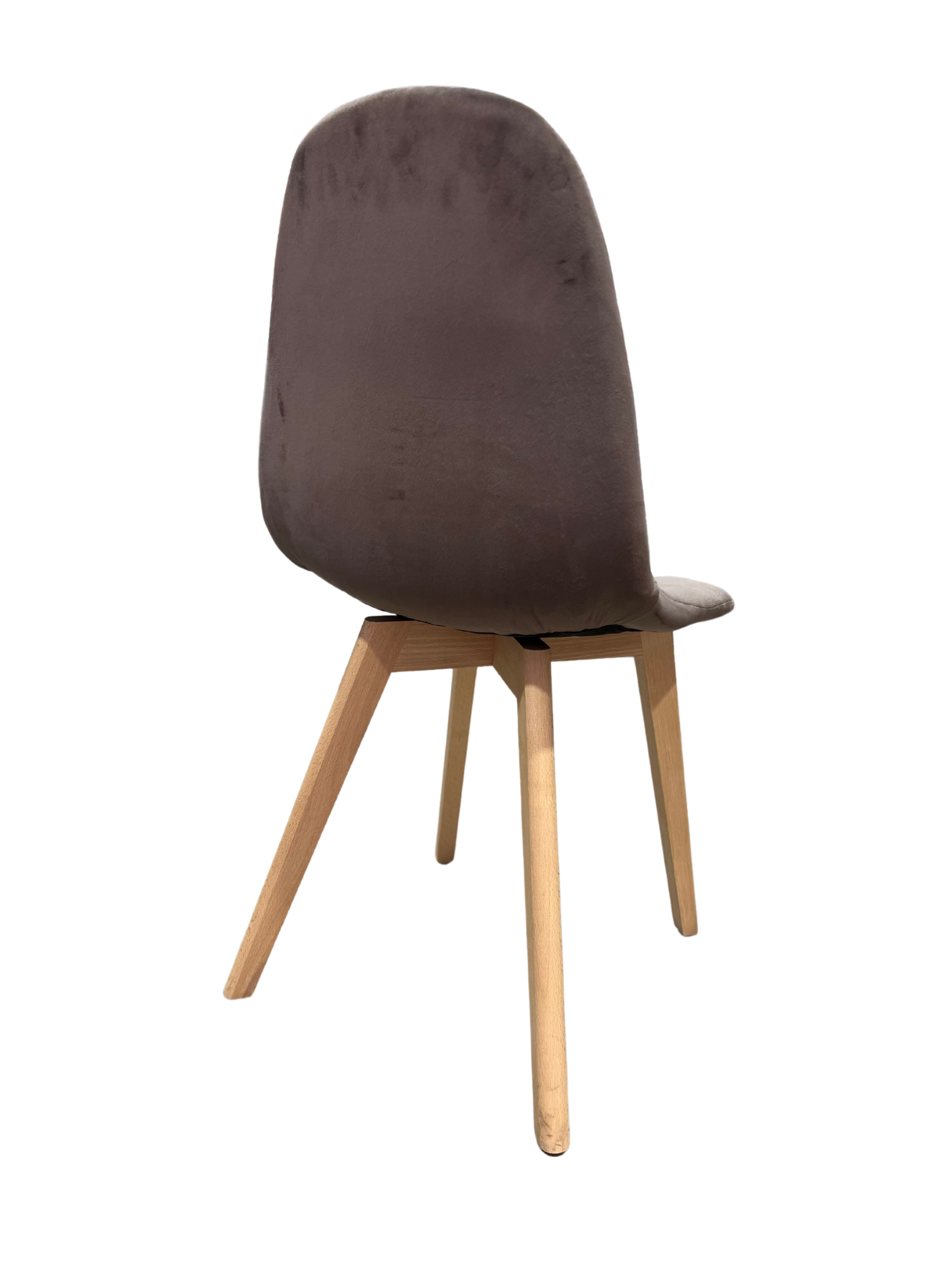 Silla capitonés felpa café