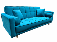 Cargar imagen en el visor de la galería, Sofa cama celeste  decoclass
