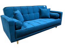 Cargar imagen en el visor de la galería, Sofa cama azul petróleo decoclass
