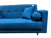 Cargar imagen en el visor de la galería, Sofa cama azul petróleo decoclass
