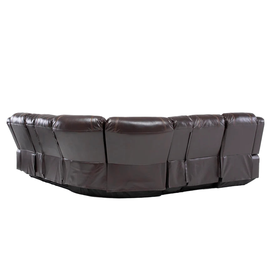 SOFÁ SECCIONAL ROYALTI IZQUIERDO CAFÉ 2 CONSOLAS