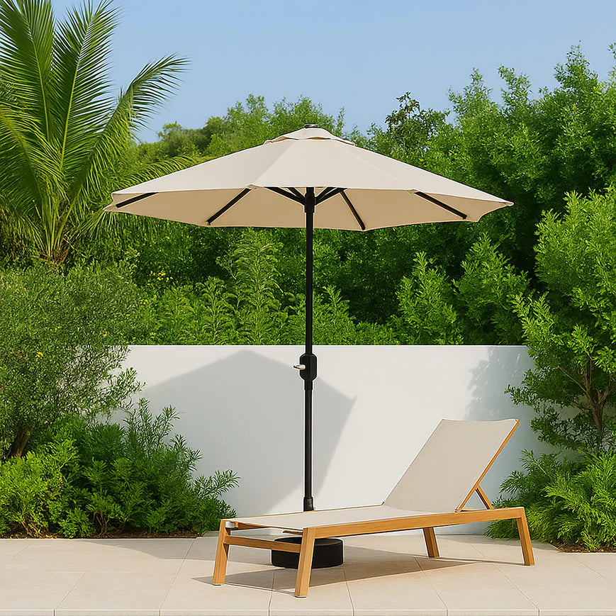 QUITASOL VENECIA INCLUYE BASES Y LUCES LED BEIGE