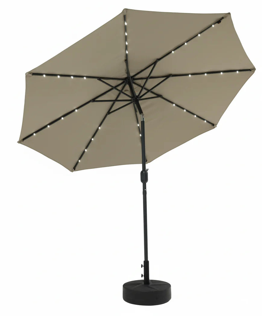 QUITASOL VENECIA INCLUYE BASES Y LUCES LED BEIGE